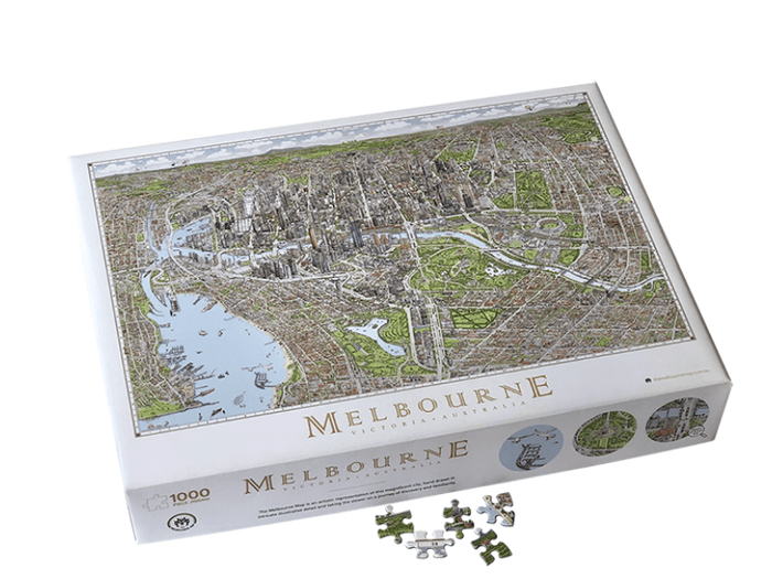 The Melbourne Map Jigsaw Puzzle (1000pc)