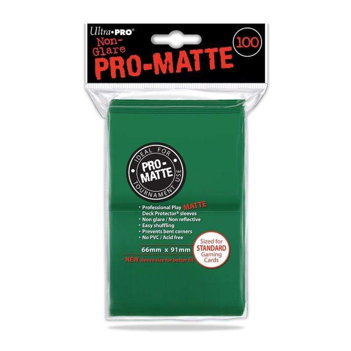 Card Protector Sleeves - Pro Matte Green (100 Bag)