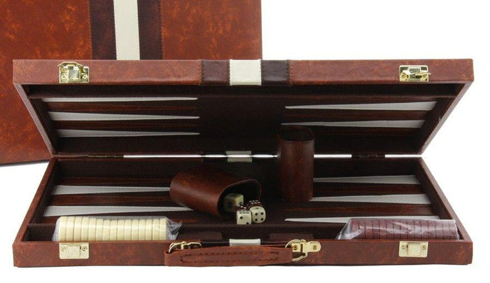 Backgammon - 15" Brown Tan