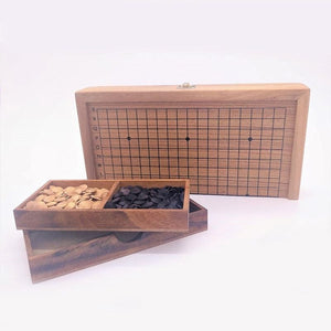 UNK Classic Games I-Go Set - Folding Wooden Large Wood Counters (31cm)
