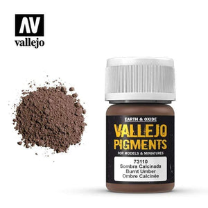 Vallejo Hobby Paint - Vallejo Pigments - Burnt Umber