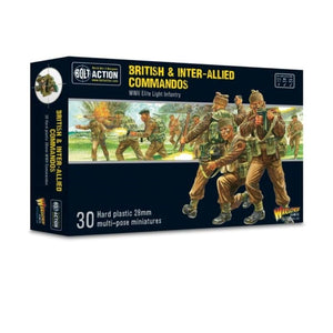 Warlord Games Miniatures Bolt Action -  British & Inter-Allied Commandos Plastic Box Set