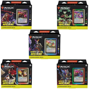 Wizards of the Coast Trading Card Games Magic: The Gathering - March of the Machine - Commander Deck Display (5 Decks) (Preorder - 21/04 release)