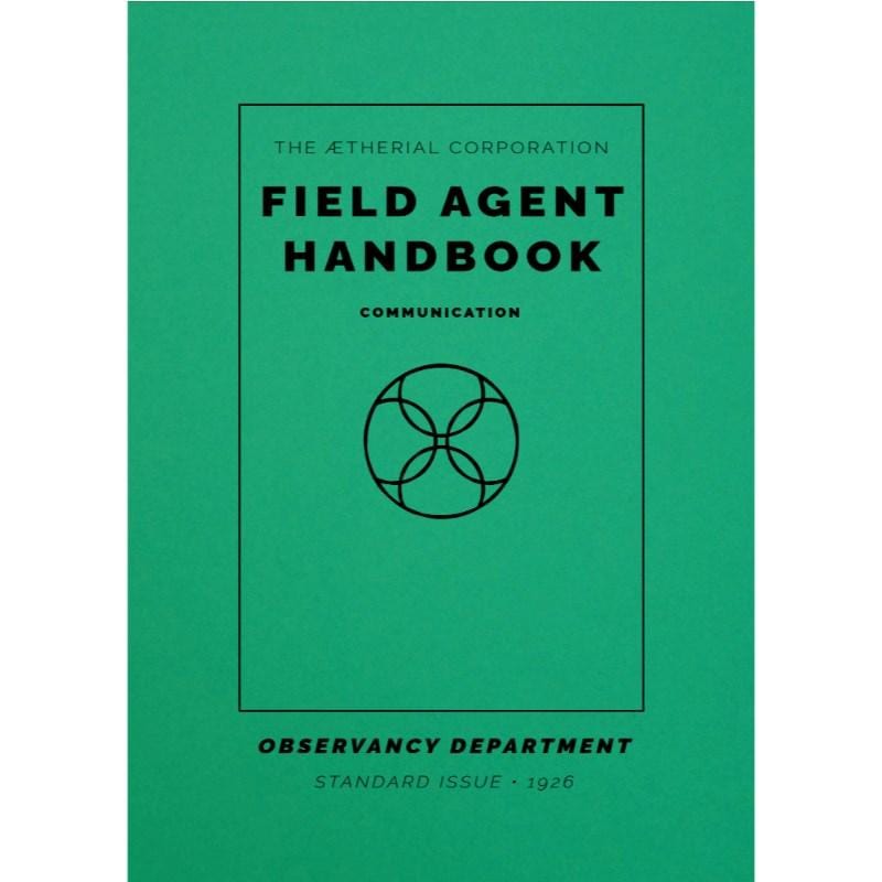 AetherCorp Games Roleplaying Games Field Agent Handbook RPG - 1926 Communication