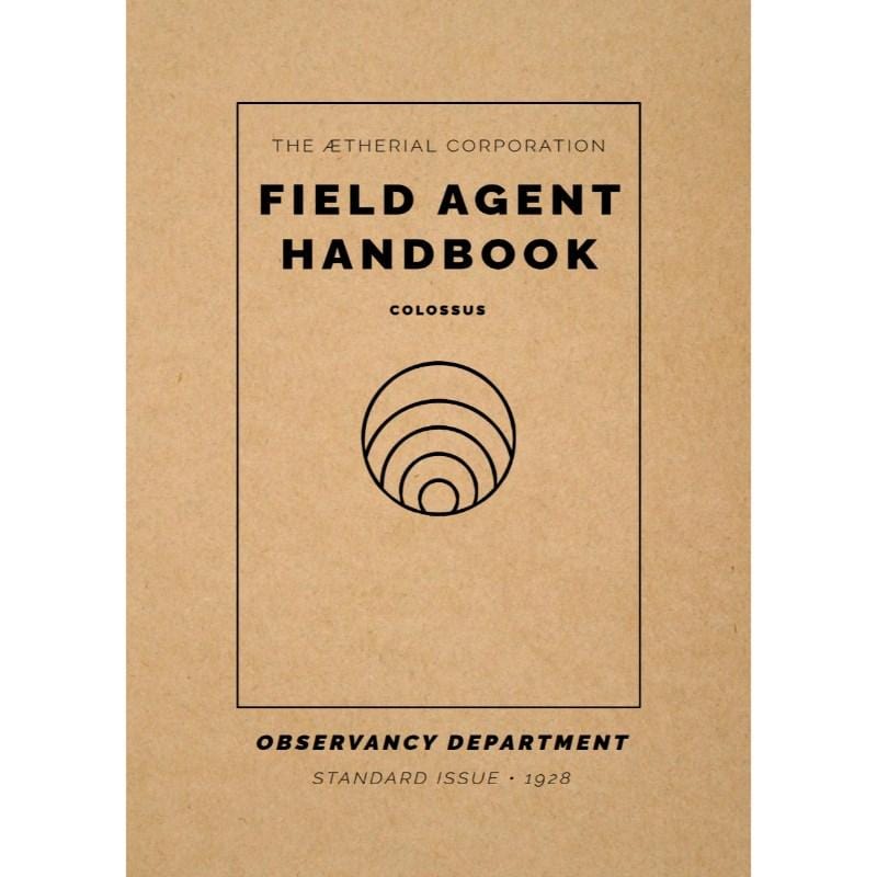 AetherCorp Games Roleplaying Games Field Agent Handbook RPG - 1928 Colossus RPG