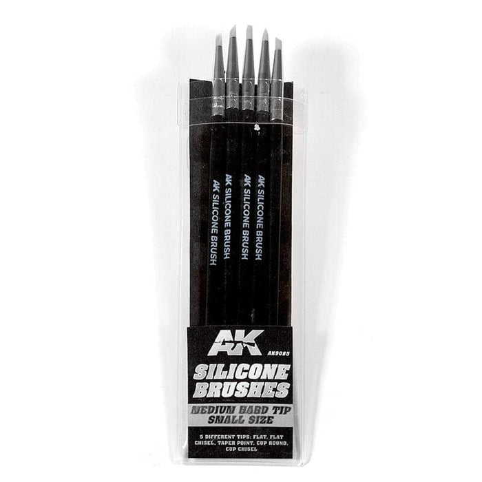 AK Interactive - Silicone Brushes Medium Hard Tip Small Size