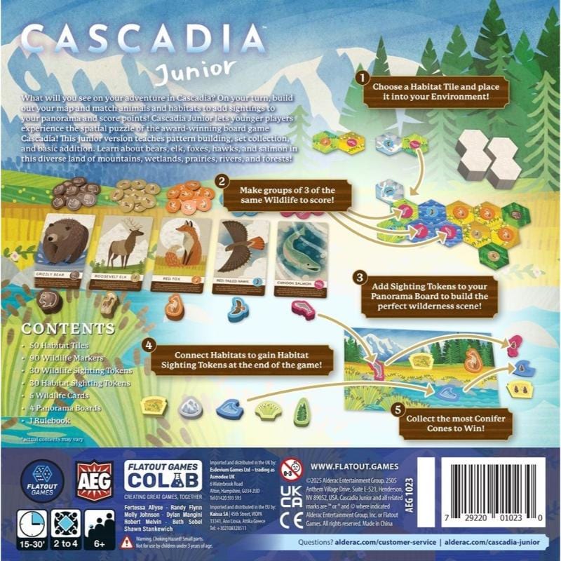 Alderac Entertainment Group Board & Card Games Cascadia - Junior (28/03/2025 Release)