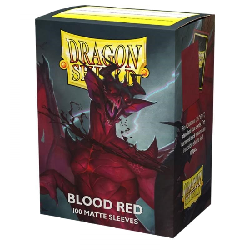 Arcane Tinmen Trading Card Games Card Sleeves - Dragon Shield - Blood Red Matte