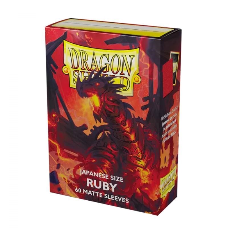 Arcane Tinmen Trading Card Games Card Sleeves - Dragon Shield - Japanese Size - Matte Ruby