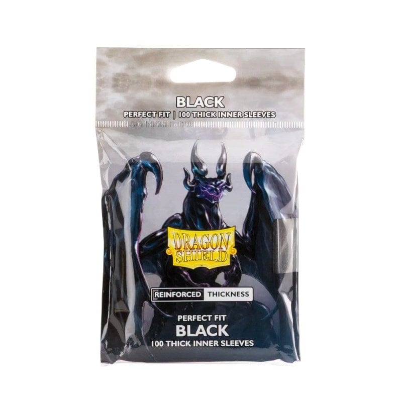 Arcane Tinmen Trading Card Games Card Sleeves - Dragon Shield - Perfect Fit Inner - Thick - Black (21/11/2025 Release)