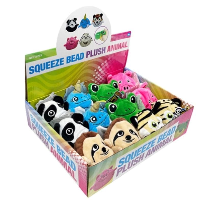 Bensons Trading Company Novelties Squeeze Bead Plush Animal 7cm (Assorted)