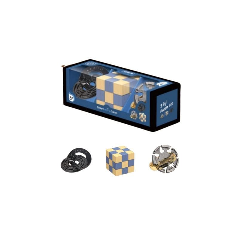 Brilliant Games Logic Puzzles 3 in 1 Puzzle Set - Blue - Puzzles and Games