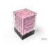 Chessex Dice Dice - Chessex 12mm 36 D6 - Opaque Pastel Pink/Black
