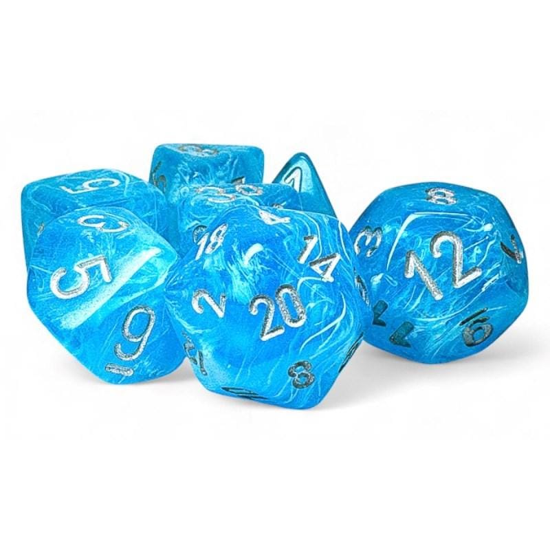 Chessex Dice Dice - Chessex 7 Mega-hedral - Luminary Sky/Silver Luminary Set
