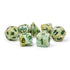 Chessex Dice Dice - Chessex 7 Mega-hedral - Marble Green/Dark Green Set