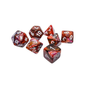 Chessex Dice Dice - Chessex 7 Polyhedrals - Festive Symphony/White Set