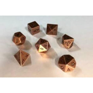 Chessex Dice Dice - Chessex 7 Polyhedrals - Metal Copper