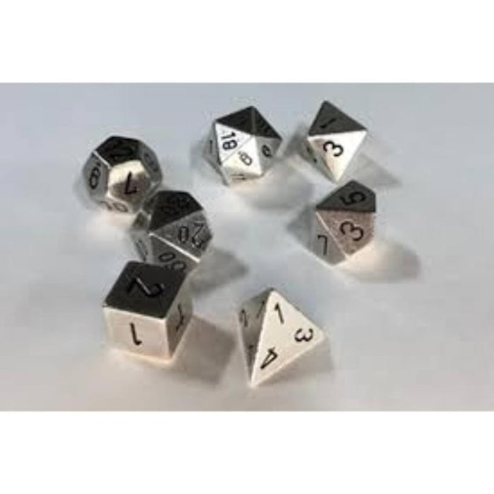 Dice - Chessex 7 Polyhedrals - Metal Silver