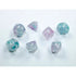 Chessex Dice Dice - Chessex 7 Polyhedrals - Nebula Mini-hedral Wisteria/white