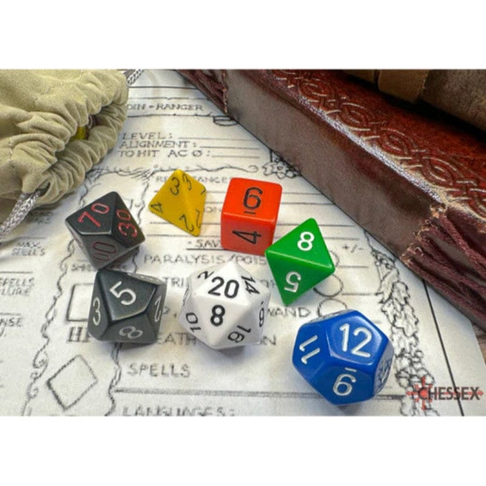 Dice - Chessex 7 Polyhedrals - Nostalgia Opaque GM & Beginner Player Set