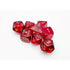 Chessex Dice Dice - Chessex 7 Polyhedrals - Translucent Crimson/Gold (Tube with Bonus Die)