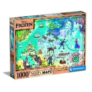 Clementoni Jigsaws Frozen Story Maps Puzzle (1000pc) Clementoni