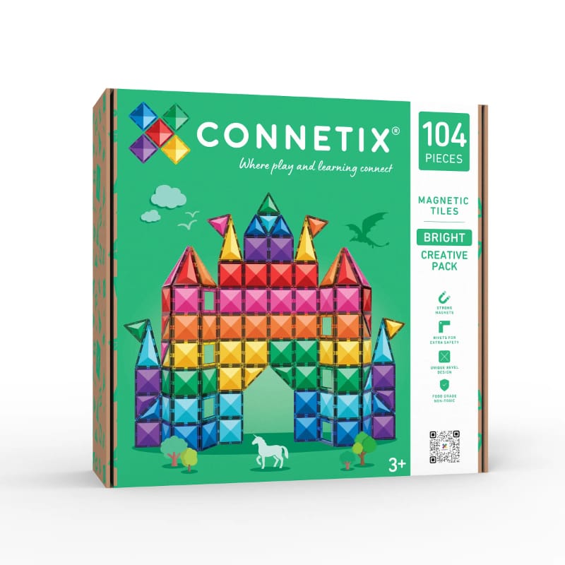 Connetix Novelties Connetix Magnetic Tiles - Bright Creative Pack (104 pc)