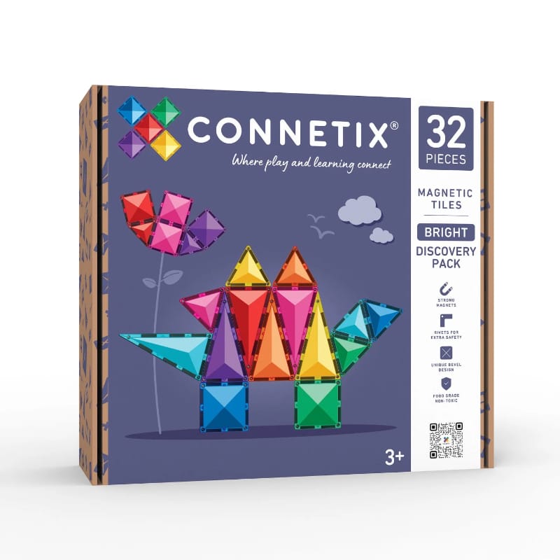 Connetix Novelties Connetix Magnetic Tiles - Bright Discovery Pack (32 pc)