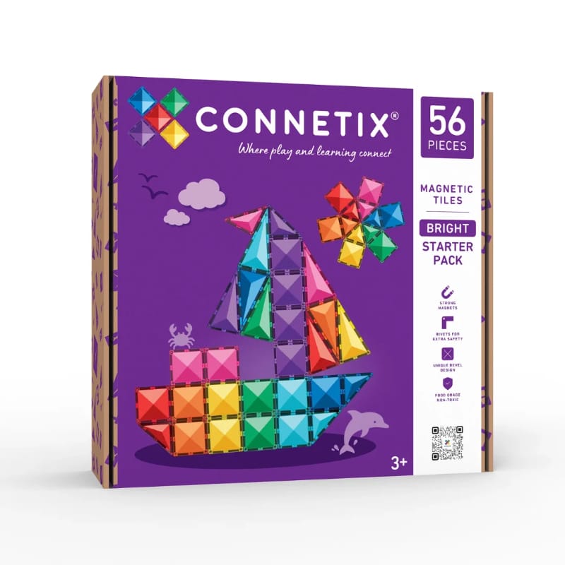 Connetix Novelties Connetix Magnetic Tiles - Bright Starter Pack (56 pc)