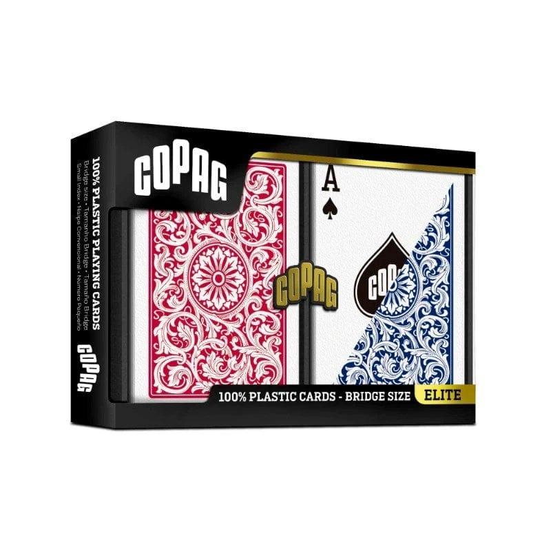 Copag Playing Cards Playing Cards - Copag 100% Plastic 1546 Bridge Size Regular Index Double Deck Set (Red/Blue)