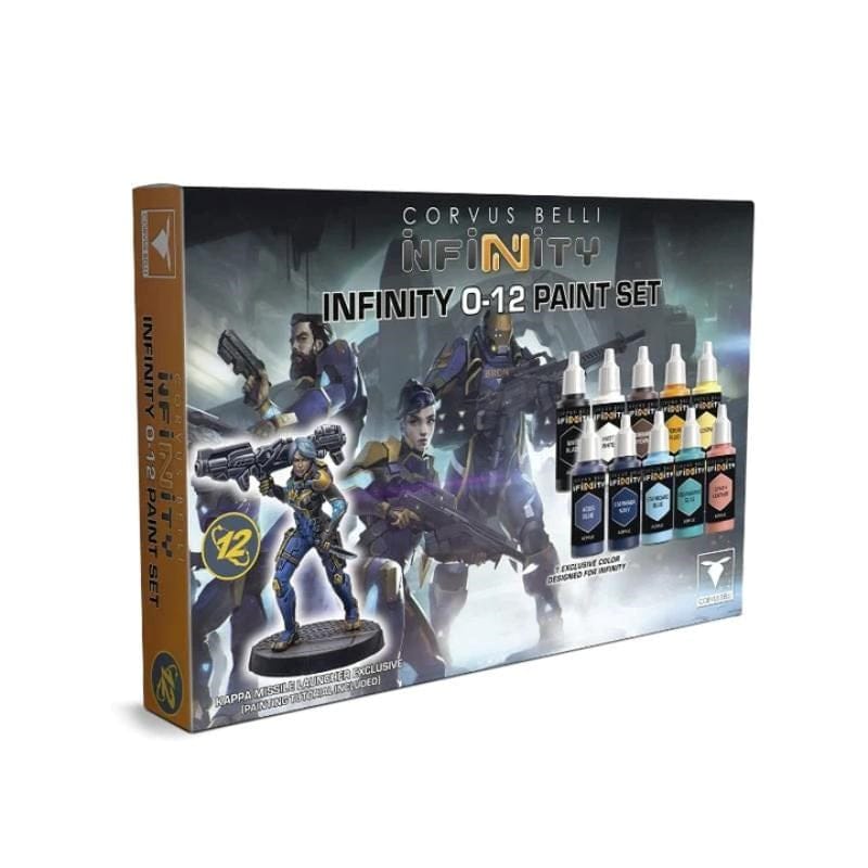 Corvus Belli Miniatures Infinity - O-12 - Model Colour Paint Set + Kappa Missile Launcher Exclusive Miniature (31/10/2025 Realease)
