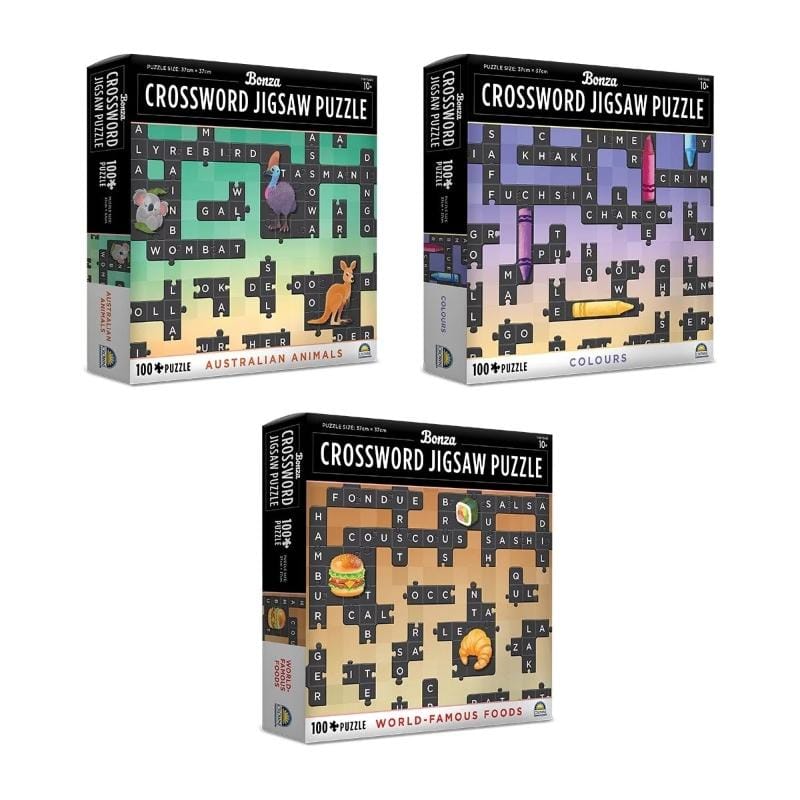 Crown & Andrews Jigsaws Bonza Crossword Puzzles - Assorted (100pc)