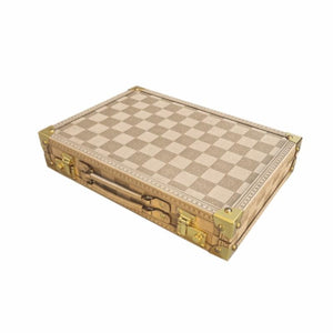 Dal Rossi Classic Games Backgammon -  15" Italy Sandstone PU Leather (Dal Rossi)
