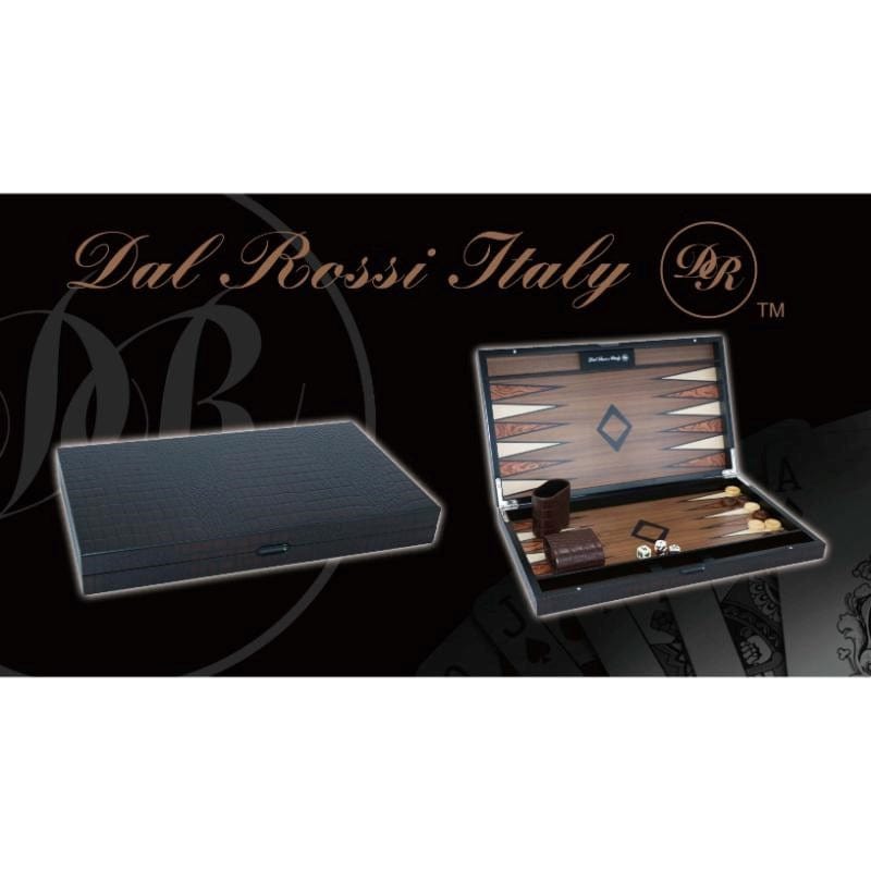 Dal Rossi Classic Games Backgammon - 18" Crocodile Engraved Wooden (Dal Rossi)