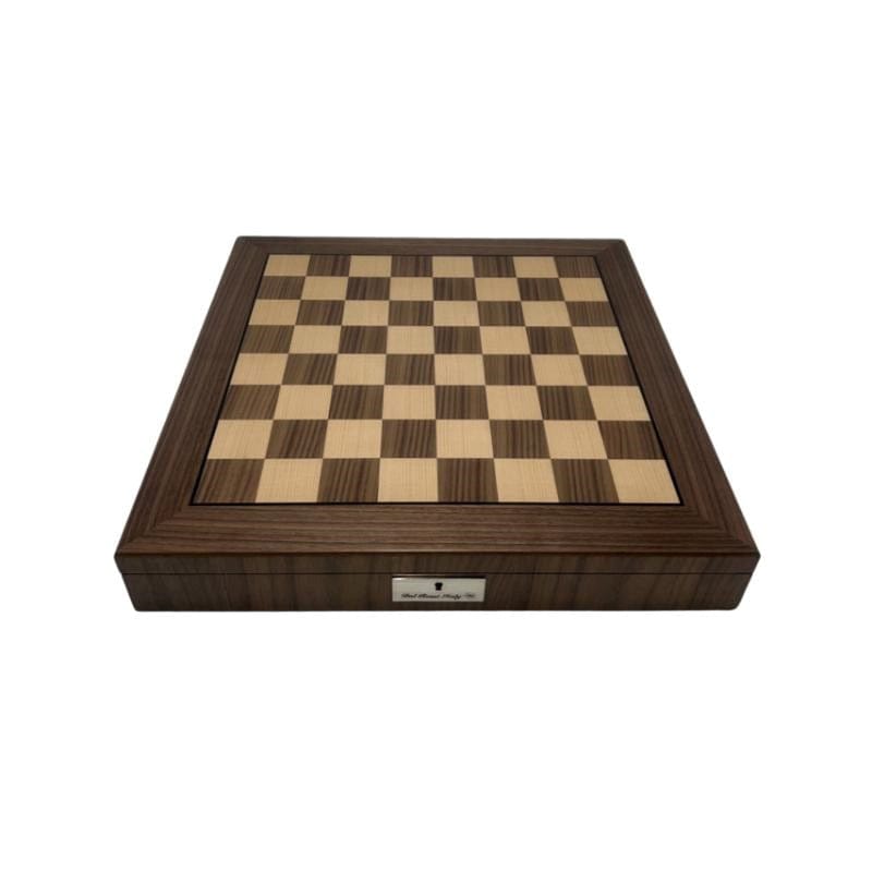 Dal Rossi Classic Games Chess Board - Box w/ Compartments Walnut 20? (Dal Rossi)