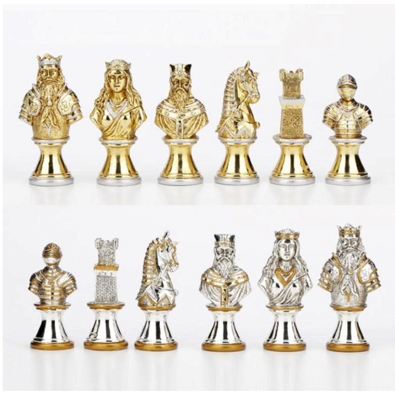 Dal Rossi Classic Games Chess Men - Medieval Warriors Metal 85mm (Dal Rossi)