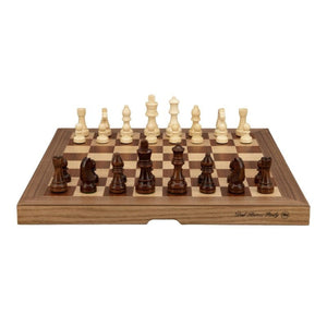 Dal Rossi Classic Games Chess Set - Folding Light Walnut/Boxwood Finish 16" (Dal Rossi)