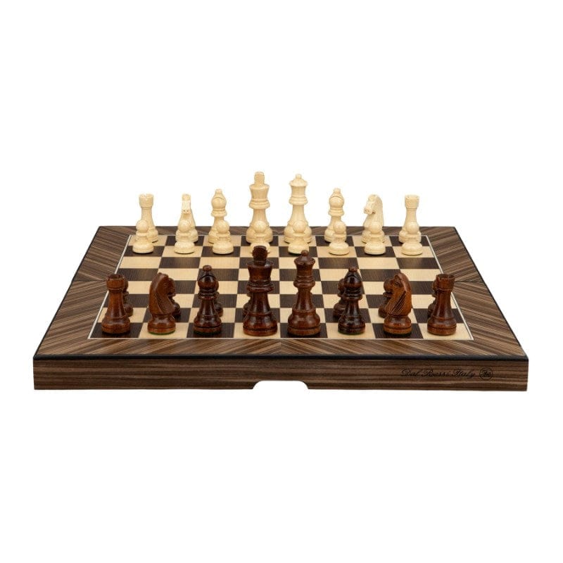 Dal Rossi Classic Games Chess Set - Folding Palisander/Boxwood Finish 16" (Dal Rossi)