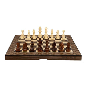 Dal Rossi Classic Games Chess Set - Folding Palisander/Boxwood Finish 16" (Dal Rossi)