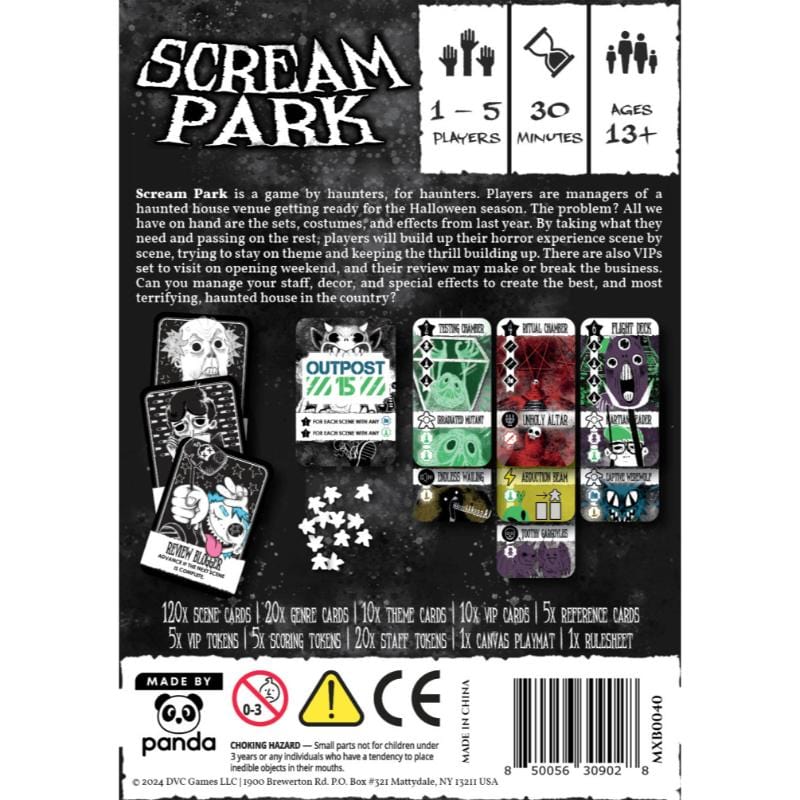 DVC Games Board & Card Games Scream Park (30/05/2025 Release)