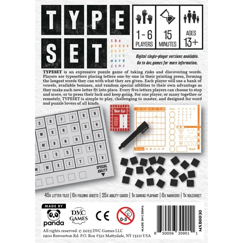 DVC Games Board & Card Games Typeset (30/05/2025 Release)