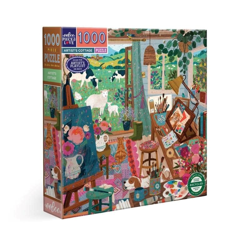 Eeboo Jigsaws Artist's Cottage (1000pc) Eeboo
