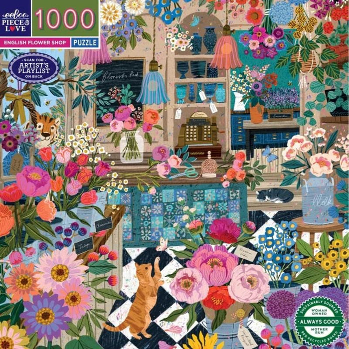 English Flower Shop (1000pc) Eeboo