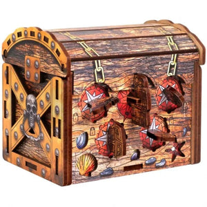 EscapeWelt Puzzles Logic Puzzles Escapewelt - Art Pirate's Treasure Chest Wooden Puzzle Box