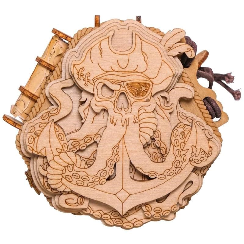 EscapeWelt Puzzles Logic Puzzles Escapewelt - Blackbeard's Compass Wooden Puzzle Box
