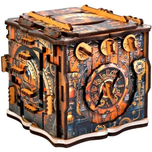 EscapeWelt Puzzles Logic Puzzles Escapewelt - IQube Dark Wooden Puzzle Box
