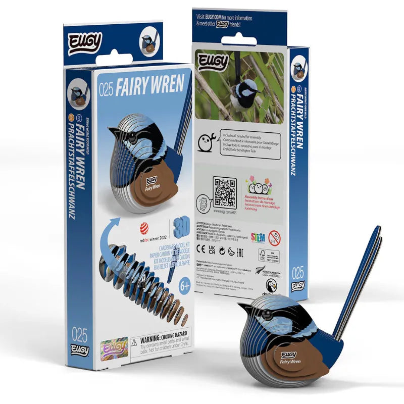 Eugy Construction Puzzles Eugy - 3D Model - Fairy Wren (025)