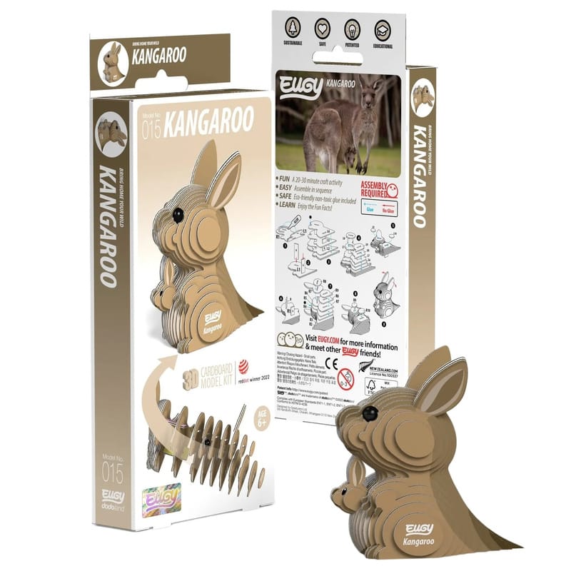 Eugy Construction Puzzles Eugy - 3D Model - Kangaroo (015)