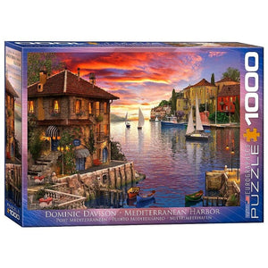 Eurographics Jigsaws Dominic Davison - Mediterranean Harbor (1000pc) Eurographics