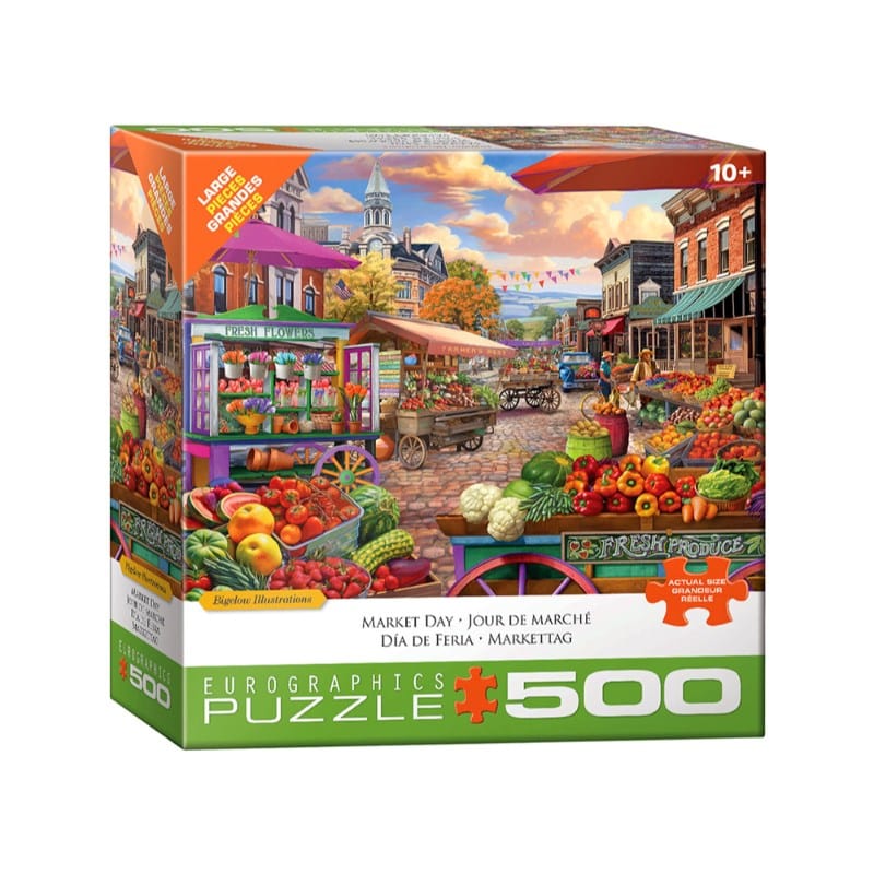 Eurographics Jigsaws Main Street Market (500pc XL) Eurographics